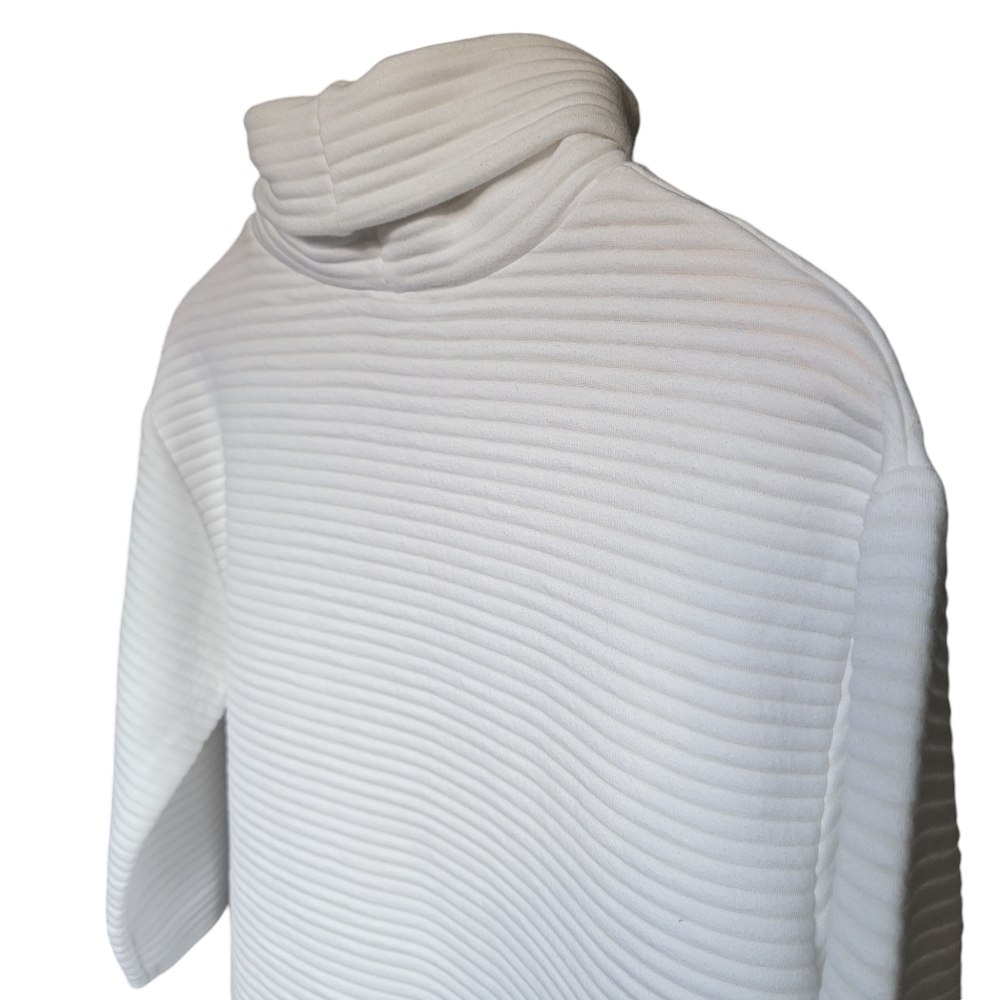 Zara White Ottoman Ribbed Sweater Dress Roll Neck Minimalist Women’s Sma… - Picture 8 of 16